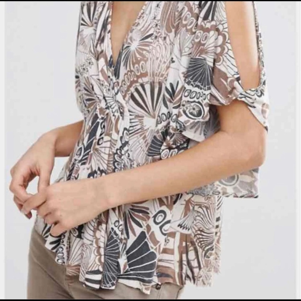 Free People Amour Cold Shoulder Top